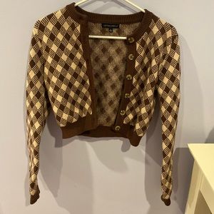Brown and Tan Cardigan